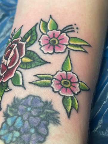 tattoo,aces,high,alex,rockoff,alexrockoff,west,palm,beach,traditional,neotraditional,beetle,beatle,flower,sunflower,floral,color