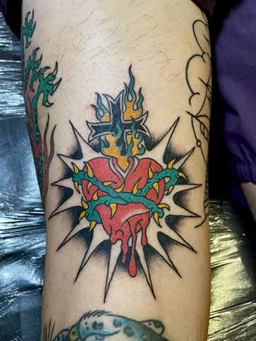 tattoo,aces,high,alex,rockoff,alexrockoff,west,palm,beach,traditional,neotraditional,beetle,beatle,flower,sunflower,floral,color